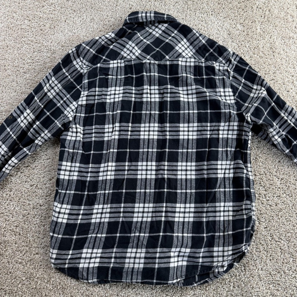 JACHS GIRLFRIEND Shirt Womens Large Black Plaid Flannel Long Sleeve Button Up - Picture 5 of 9